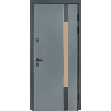 Входная дверь Булат Cottage, модель 705/431. Колір: metalic grey/білий атласний