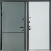Входная дверь Cottage 703 Metalic Grey - Білий атласний
