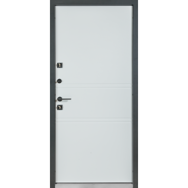 Входная дверь Cottage 703 Metalic Grey - Білий атласний