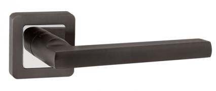 Ручка дверная Punto Pluton QR GR/CP-23 (графит/ хром)
